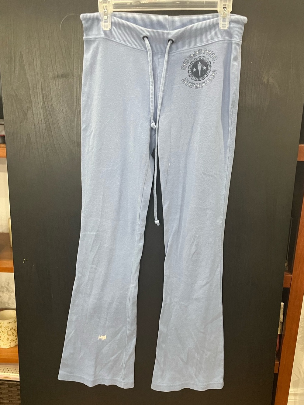 GUESS Light Blue Lounge Flared Sweatpants with Drawstring